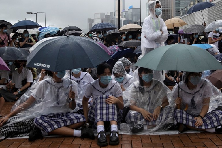 Hong Kong China schoolkid protesters