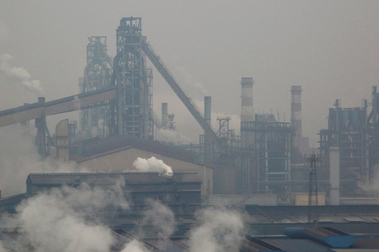China steel factory pollution