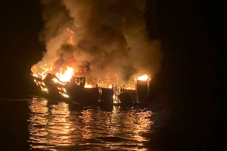 California boat fire