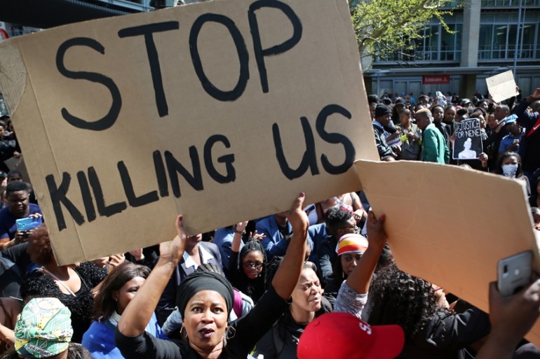South Africa WEF protests