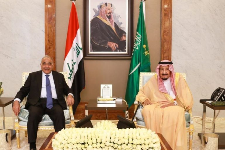 Iraqi Prime Minister Adel Abdul Mahdi meets with Saudi Arabia''s King Salman bin Abdulaziz in Jeddah