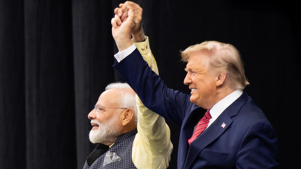 US President Donald Trump and Indian Prime Minister Narendra Modi attend 