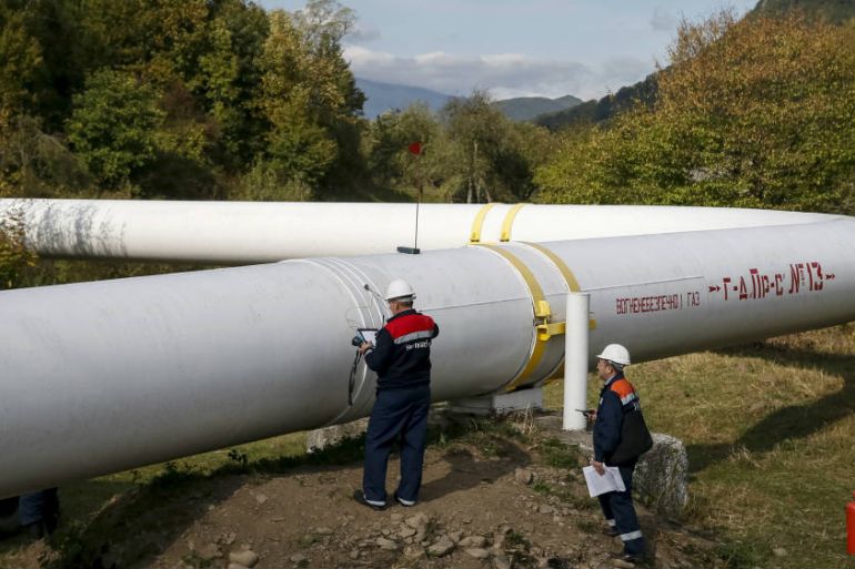 Russia gas pipeline in Ukraine - reuters