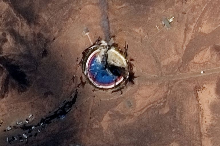 A satellite image shows what U.S. officials say is the failed Iranian rocket launch at the Imam Khomeini Space Center in northern Iran August 29, 2019