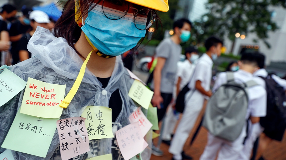 Hong Kong school protesters