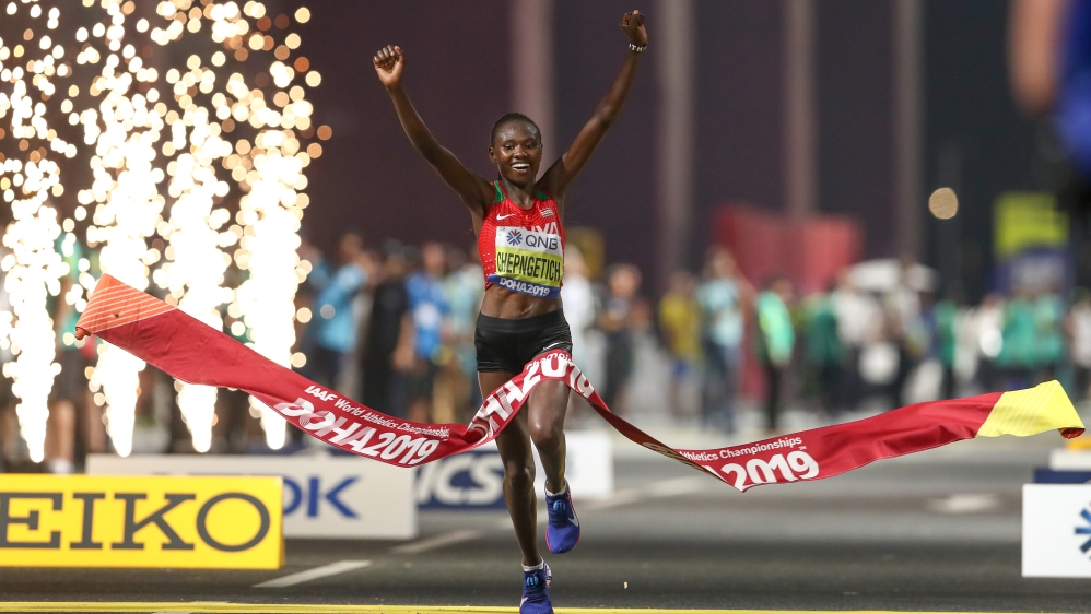 Kenya’s Chepngetich breaks women’s half-marathon world record