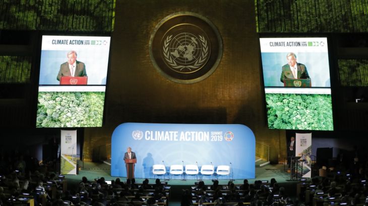 United Nations Secretary General Guterres speaks during the opening of the 2019 United Nations Climate Action Summit at U.N. headquarters in New York City, New York, U.S.
