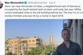 American journalist Max Blumenthal travelled with a group of journalists and activists to Damascus in September 2019 [Twitter] 