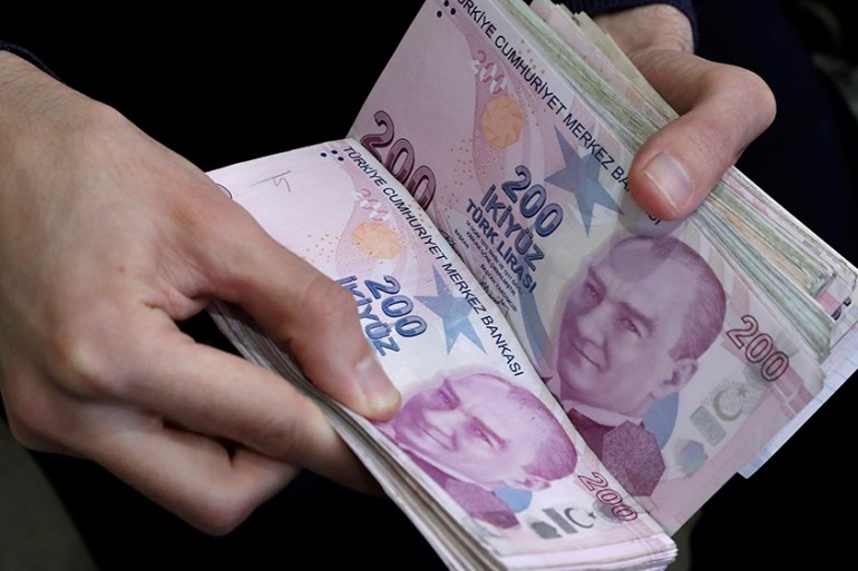 Turkish lira stock image