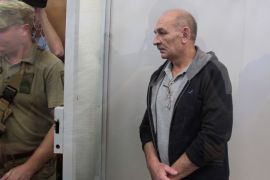 Volodymyr Tsemakh suspected of involvement in the downing of Malaysia Airlines flight MH17 attends a court hearing in Kiev