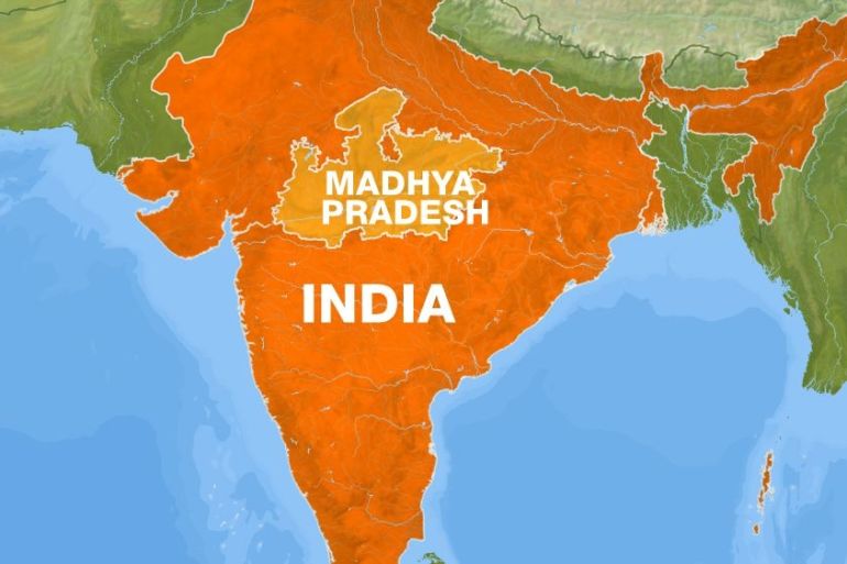 Map of Madhya Pradesh, India