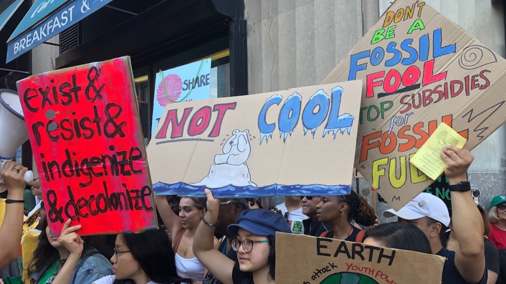 UN climate -- Voices for the Future Fri protest