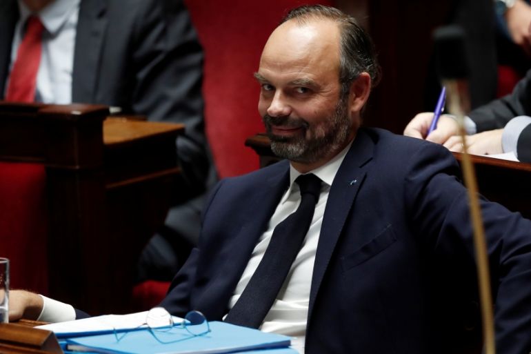 French Prime Minister Edouard Philippe attends a debate on migration at the National Assembly in Paris