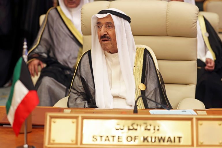 Kuwaiti Emir Sheikh Sabah al-Ahmad al-Jaber al-Sabah is seen during the Arab summit in Mecca