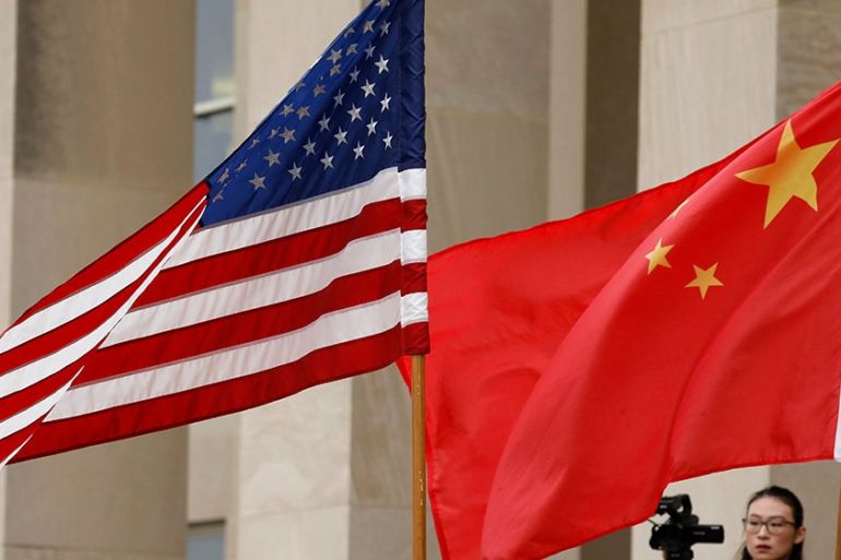 US China trade war (flags)