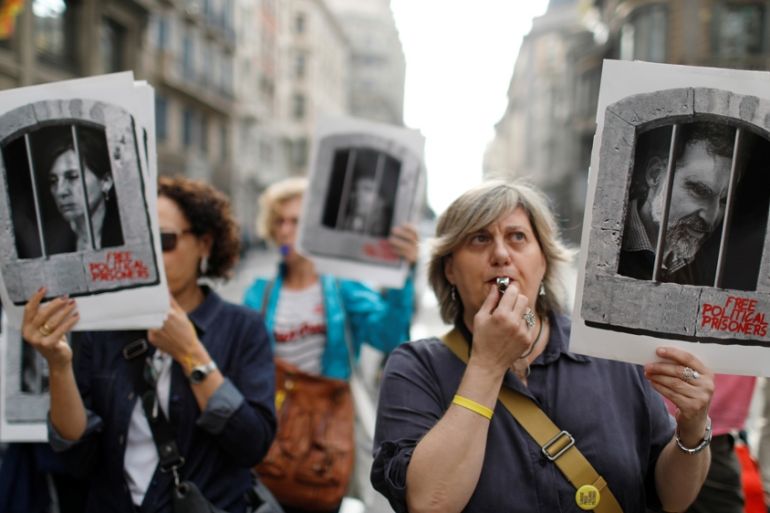 Spain protests - catalan leaders verdict