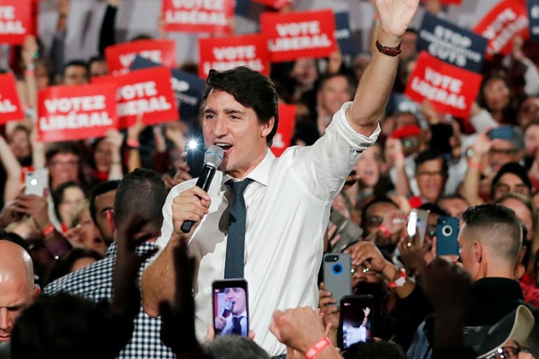 Canada election: Trudeau fights to retain power in tight race