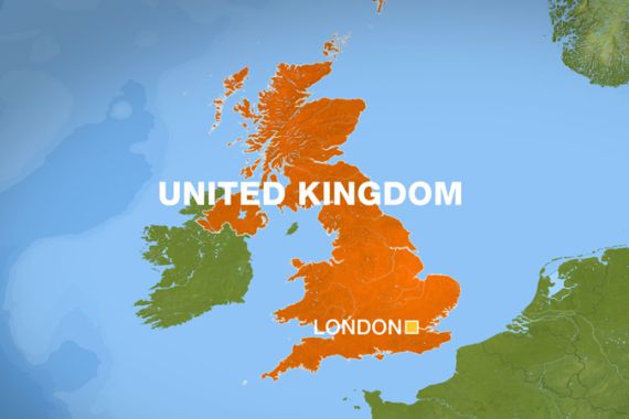 Map showing London, United Kingdom