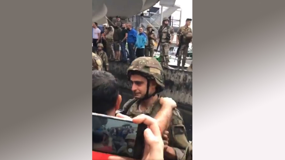 Lebanon crying Army man