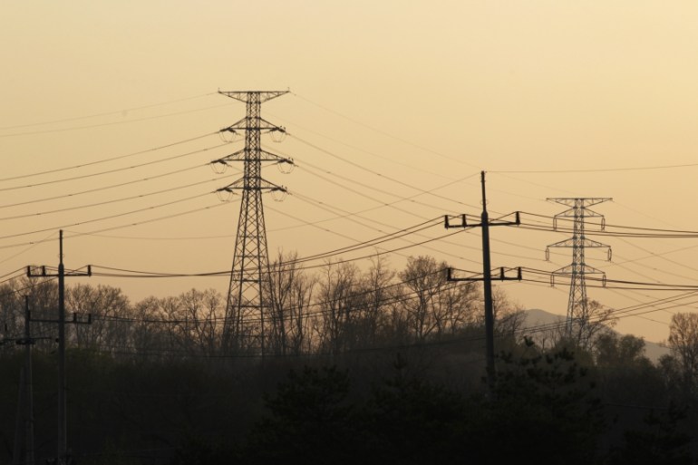 South Korea power transmission lines