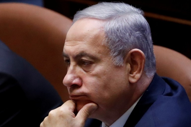 Israeli Prime Minister Benjamin Netanyahu attends the swearing-in ceremony of the 22nd Knesset, the Israeli parliament, in Jerusalem October 3, 2019