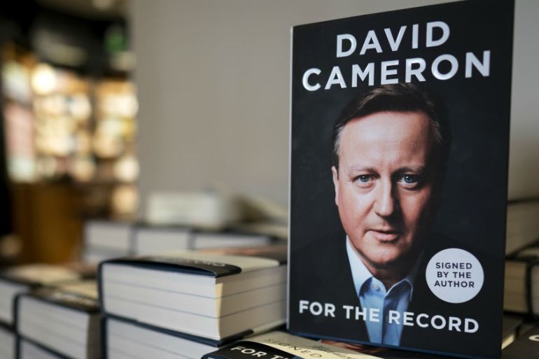 David Cameron book - epa