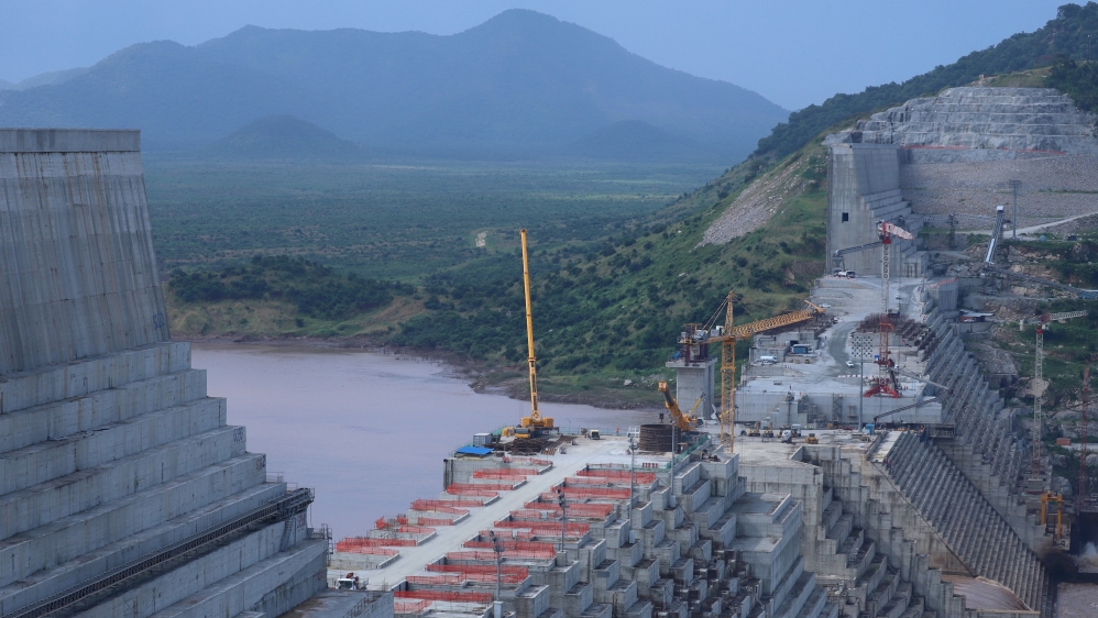 Ethiopia's Grand Renaissance Dam is seen as it undergoes construction work on the river Nile in Guba Woreda, Benishangul Gumuz Region, Ethiopia September 26, 2019
