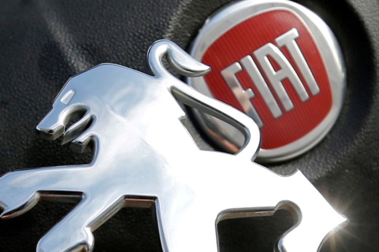 Fiat and Peugeot logos