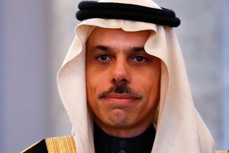 New ambassador of Saudi Arabia to Germany Prince Faisal bin Farhan Al Saud poses for the media after his diplomatic accreditation at Bellevue Palace in Berlin, Germany, March 27, 2019. REUTERS/Fabri
