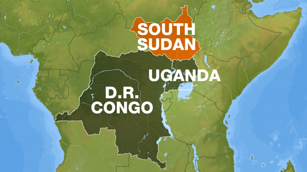 Web map - South Sudan, DRC, Uganda 