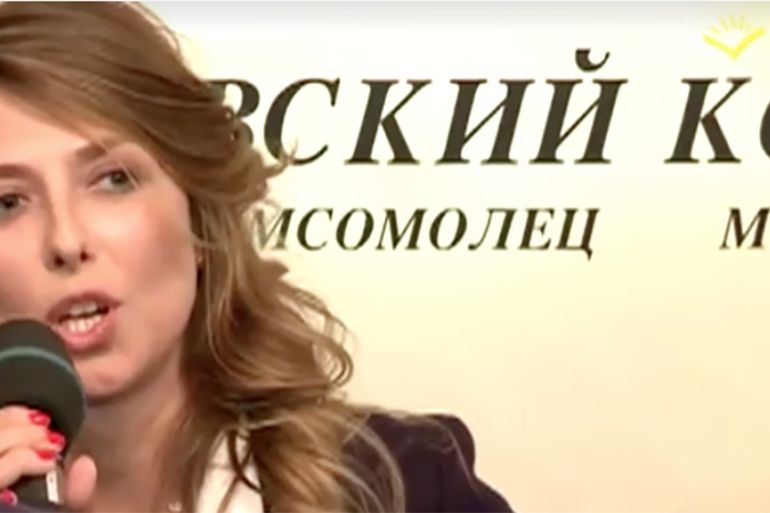 Russian journalist Yulia Yuzik [Screen-grab/Reuters]