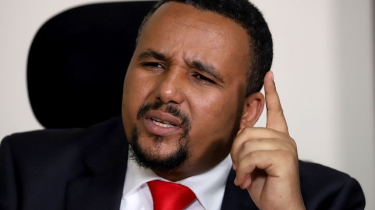 Jawar Mohammed, an Oromo activist and leader of the Oromo protest speaks during a Reuters interview at his house in Addis Ababa