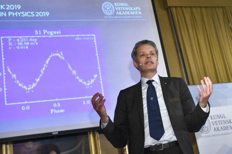 Ulf Danielsson announces Nobel physics prize 2019 - EPA