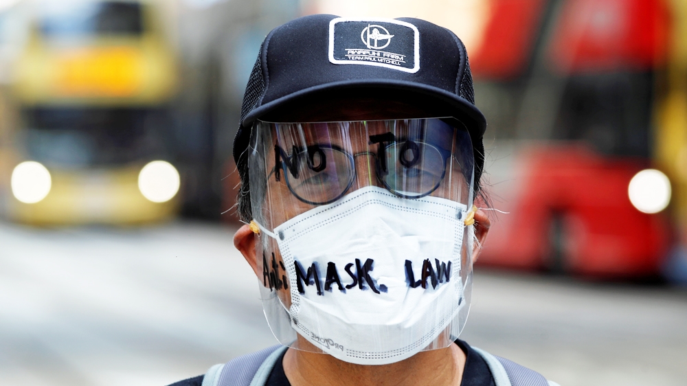 anti-government protester Hong Kong, China