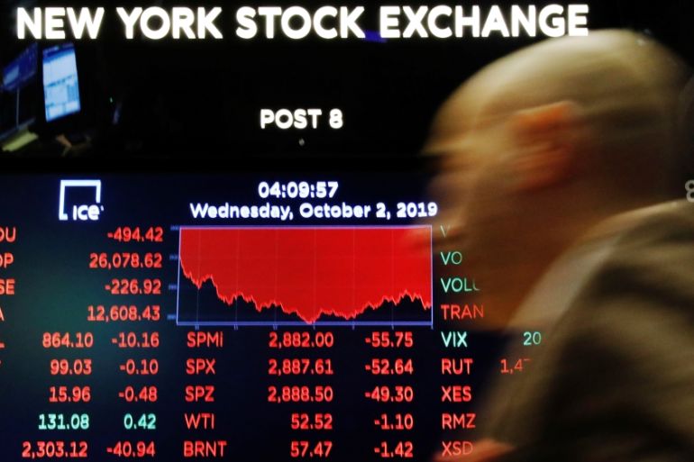 Wall Street tumbles as trade war increasingly menaces US economy