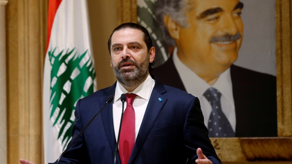 Lebanon's Prime Minister Saad al-Hariri speaks during a news conference in Beirut, Lebanon October 29, 2019