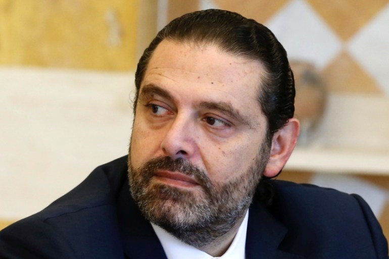 Lebanon''s Prime Minister Saad al-Hariri attends a cabinet session at the Baabda palace