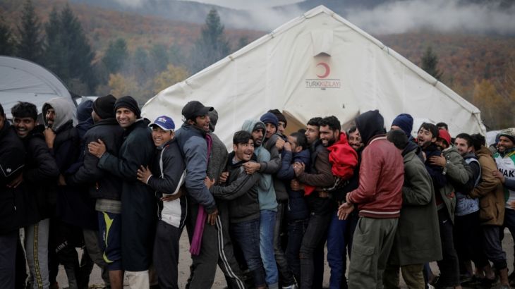 Migrants living in tents at Bosnia-Croatia border face harsh winter