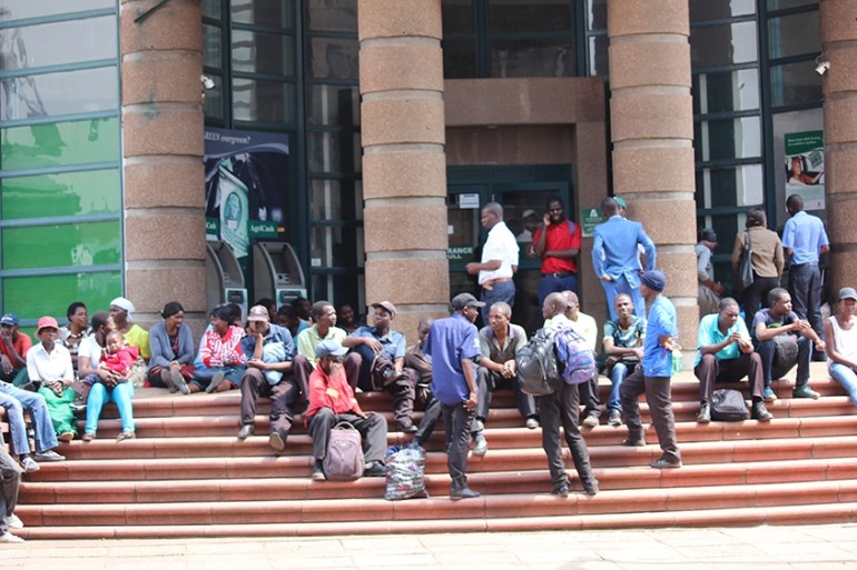 Queuing for new Zimbabwean dollar