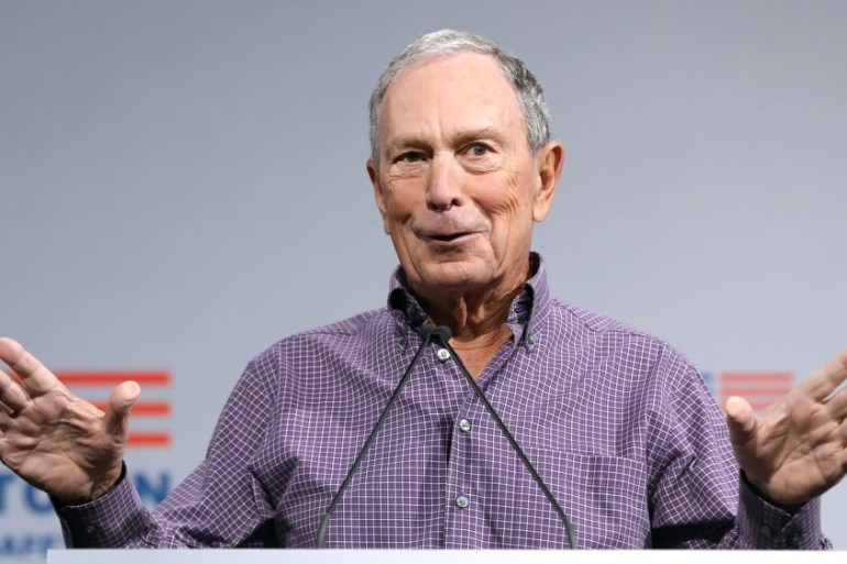 Former New York City Mayor Michael R. Bloomberg speaks during the Presidential Gun Sense Forum in Des Moines