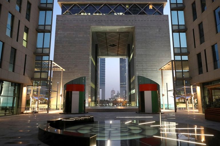 A general view of The Gate building at Dubai International Financial Centre (DIFC) in Dubai, United Arab Emirates June 23, 2019
