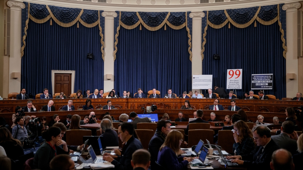 Williams and Vindman testify at House Intelligence Committee hearing on Trump impeachment inquiry on Capitol Hill in Washington