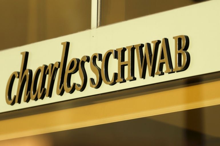 A Charles Schwab office is shown in Los Angeles