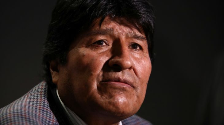 Former Bolivian President Evo Morales attends an interview with Reuters in Mexico City