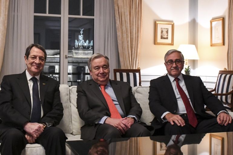 Nicos Anastasiades, Antonio Guterres, Mustafa Akinci