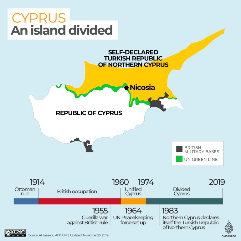 Cyprus - an island divided - map