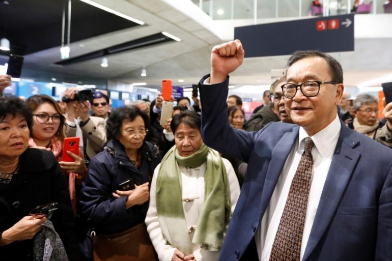 Cambodia''s self-exiled opposition party founder Sam Rainsy