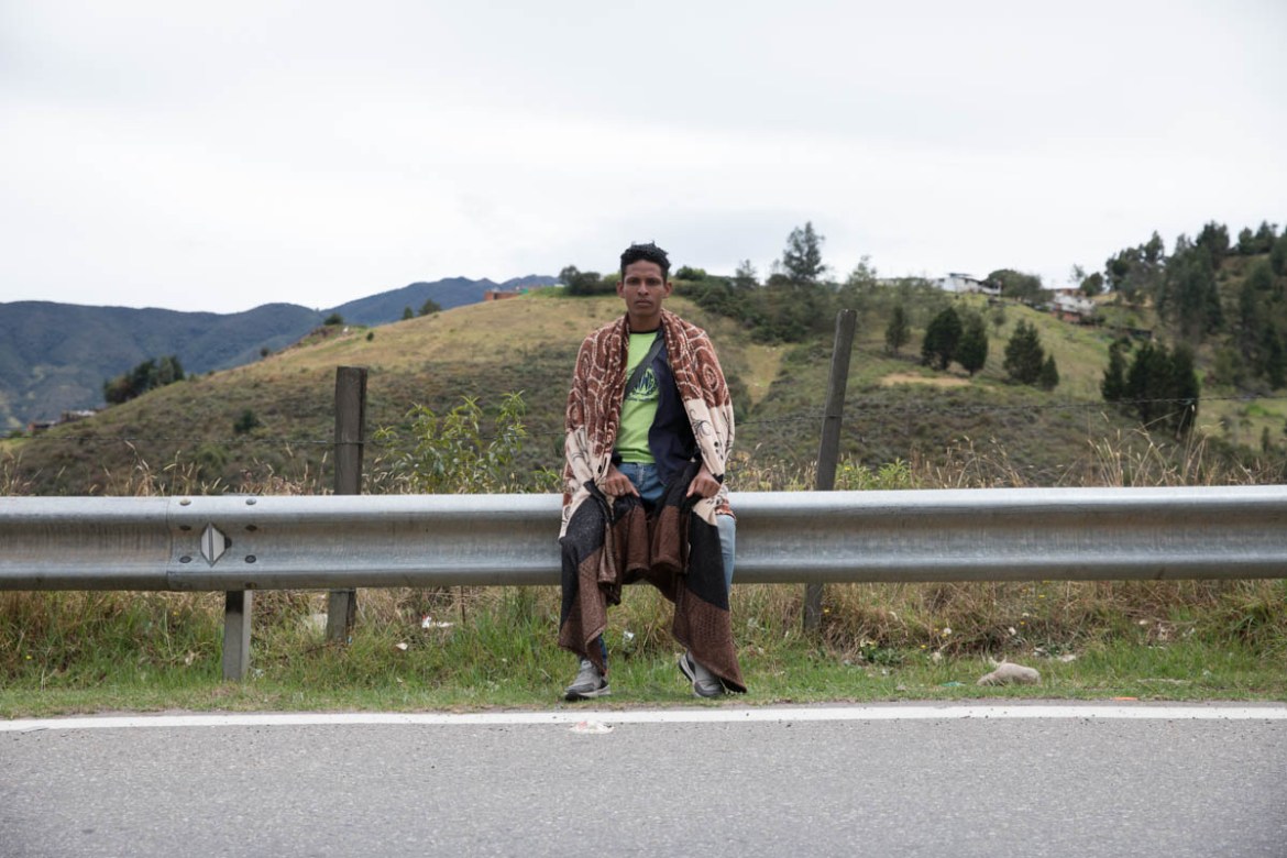 Steven is trying to hitchhike over the Paramo de Berlin highland pass between Cucuta and Bogota, Colombia – 3,000 metres above sea level. “I made this same journey last year and this part was really