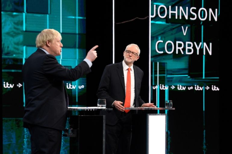 Conservative leader Boris Johnson and Labour leader Jeremy Corbyn