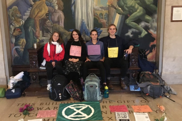 XR Columbia hunger strikers